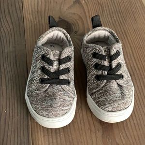 Grey Knit Tiny TOMS Lenny Elastic Sneakers